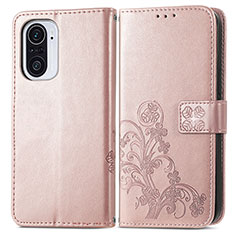 Coque Portefeuille Fleurs Livre Cuir Etui Clapet pour Xiaomi Redmi K40 Pro+ Plus 5G Rose