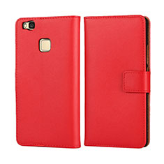 Coque Portefeuille Flip Cuir pour Huawei G9 Lite Rouge