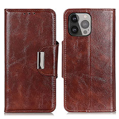 Coque Portefeuille Livre Cuir Etui Clapet A01 pour Apple iPhone 14 Pro Marron