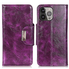 Coque Portefeuille Livre Cuir Etui Clapet A01 pour Apple iPhone 14 Pro Max Violet