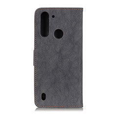 Coque Portefeuille Livre Cuir Etui Clapet A01D pour Motorola Moto One Fusion Noir