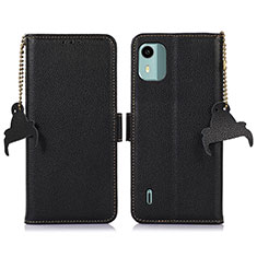 Coque Portefeuille Livre Cuir Etui Clapet A01D pour Nokia C12 Noir