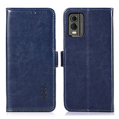 Coque Portefeuille Livre Cuir Etui Clapet A01D pour Nokia C210 Bleu