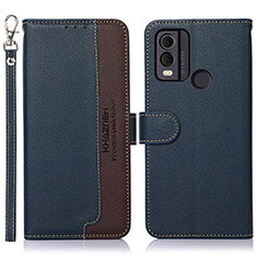 Coque Portefeuille Livre Cuir Etui Clapet A01D pour Nokia C22 Bleu