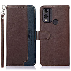 Coque Portefeuille Livre Cuir Etui Clapet A01D pour Nokia C22 Marron