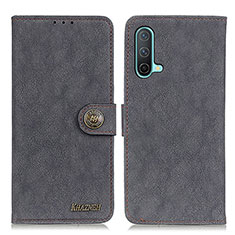 Coque Portefeuille Livre Cuir Etui Clapet A01D pour OnePlus Nord CE 5G Noir