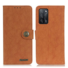 Coque Portefeuille Livre Cuir Etui Clapet A01D pour Oppo A56 5G Marron