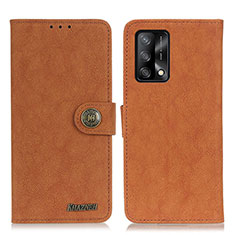 Coque Portefeuille Livre Cuir Etui Clapet A01D pour Oppo F19 Marron