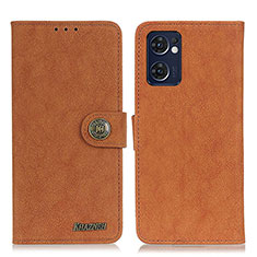 Coque Portefeuille Livre Cuir Etui Clapet A01D pour Oppo Reno7 5G Marron