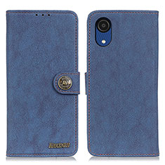 Coque Portefeuille Livre Cuir Etui Clapet A01D pour Samsung Galaxy A03 Core Bleu