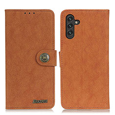 Coque Portefeuille Livre Cuir Etui Clapet A01D pour Samsung Galaxy A04s Marron