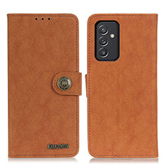 Coque Portefeuille Livre Cuir Etui Clapet A01D pour Samsung Galaxy A05s Marron