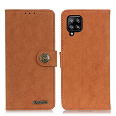 Coque Portefeuille Livre Cuir Etui Clapet A01D pour Samsung Galaxy A22 4G Marron