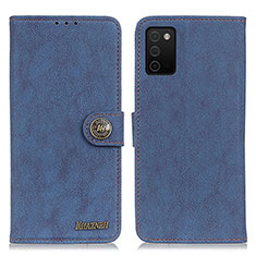 Coque Portefeuille Livre Cuir Etui Clapet A01D pour Samsung Galaxy F02S SM-E025F Bleu