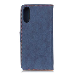 Coque Portefeuille Livre Cuir Etui Clapet A01D pour Samsung Galaxy M02 Bleu