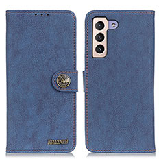 Coque Portefeuille Livre Cuir Etui Clapet A01D pour Samsung Galaxy S21 FE 5G Bleu