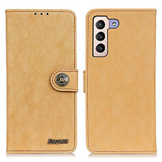 Coque Portefeuille Livre Cuir Etui Clapet A01D pour Samsung Galaxy S21 FE 5G Or