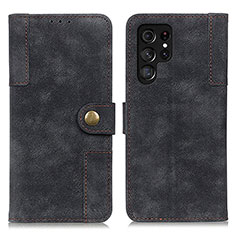 Coque Portefeuille Livre Cuir Etui Clapet A01D pour Samsung Galaxy S23 Ultra 5G Noir