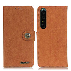 Coque Portefeuille Livre Cuir Etui Clapet A01D pour Sony Xperia 1 IV Marron