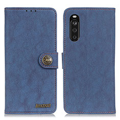 Coque Portefeuille Livre Cuir Etui Clapet A01D pour Sony Xperia 10 III SO-52B Bleu