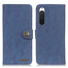 Coque Portefeuille Livre Cuir Etui Clapet A01D pour Sony Xperia 10 IV Bleu