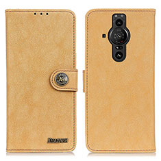 Coque Portefeuille Livre Cuir Etui Clapet A01D pour Sony Xperia PRO-I Or