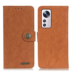 Coque Portefeuille Livre Cuir Etui Clapet A01D pour Xiaomi Mi 12 5G Marron