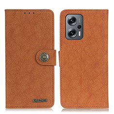 Coque Portefeuille Livre Cuir Etui Clapet A01D pour Xiaomi Redmi Note 12 Turbo 5G Marron