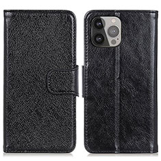 Coque Portefeuille Livre Cuir Etui Clapet A02 pour Apple iPhone 13 Pro Max Noir