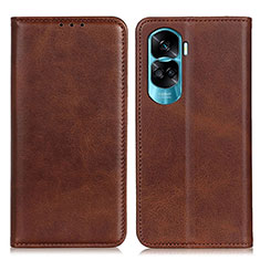 Coque Portefeuille Livre Cuir Etui Clapet A02D pour Huawei Honor 90 Lite 5G Marron