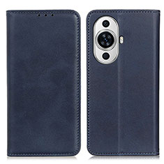 Coque Portefeuille Livre Cuir Etui Clapet A02D pour Huawei Nova 11 Pro Bleu