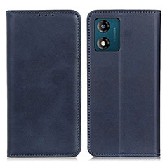 Coque Portefeuille Livre Cuir Etui Clapet A02D pour Motorola Moto E13 Bleu