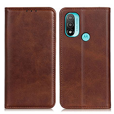 Coque Portefeuille Livre Cuir Etui Clapet A02D pour Motorola Moto E20 Marron