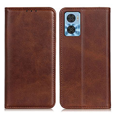 Coque Portefeuille Livre Cuir Etui Clapet A02D pour Motorola Moto E22 Marron