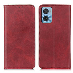 Coque Portefeuille Livre Cuir Etui Clapet A02D pour Motorola Moto E22 Rouge