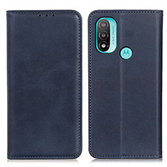 Coque Portefeuille Livre Cuir Etui Clapet A02D pour Motorola Moto E40 Bleu