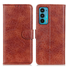 Coque Portefeuille Livre Cuir Etui Clapet A02D pour Motorola Moto Edge 20 5G Marron