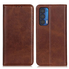 Coque Portefeuille Livre Cuir Etui Clapet A02D pour Motorola Moto Edge (2021) 5G Marron