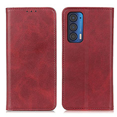 Coque Portefeuille Livre Cuir Etui Clapet A02D pour Motorola Moto Edge (2021) 5G Rouge