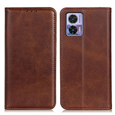 Coque Portefeuille Livre Cuir Etui Clapet A02D pour Motorola Moto Edge 30 Lite 5G Marron