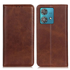 Coque Portefeuille Livre Cuir Etui Clapet A02D pour Motorola Moto Edge 40 Neo 5G Marron