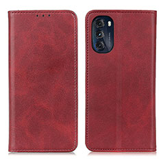 Coque Portefeuille Livre Cuir Etui Clapet A02D pour Motorola Moto G 5G (2022) Rouge