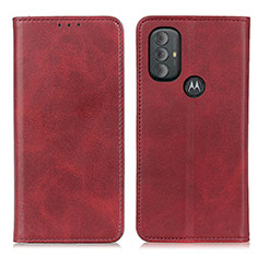 Coque Portefeuille Livre Cuir Etui Clapet A02D pour Motorola Moto G Play Gen 2 Rouge