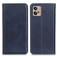 Coque Portefeuille Livre Cuir Etui Clapet A02D pour Motorola Moto G32 Bleu