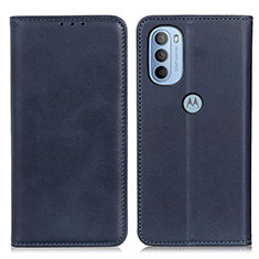 Coque Portefeuille Livre Cuir Etui Clapet A02D pour Motorola Moto G41 Bleu