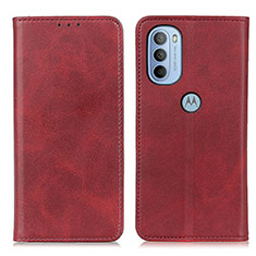 Coque Portefeuille Livre Cuir Etui Clapet A02D pour Motorola Moto G41 Rouge