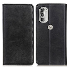 Coque Portefeuille Livre Cuir Etui Clapet A02D pour Motorola Moto G51 5G Noir