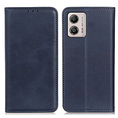 Coque Portefeuille Livre Cuir Etui Clapet A02D pour Motorola Moto G53j 5G Bleu