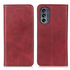 Coque Portefeuille Livre Cuir Etui Clapet A02D pour Motorola Moto G62 5G Rouge