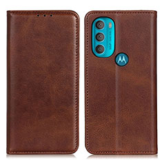 Coque Portefeuille Livre Cuir Etui Clapet A02D pour Motorola Moto G71 5G Marron